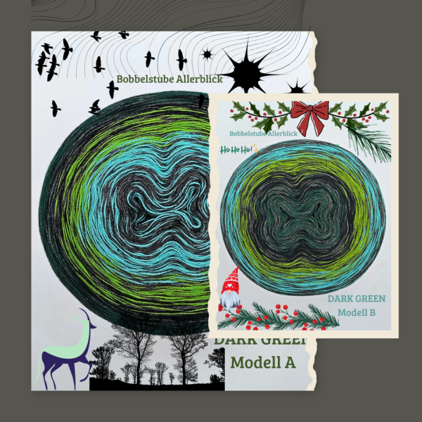 Bobbel des Monats Dezember 2025 " DARK GREEN " 5 Farben